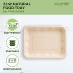 [100개]하 트 팩 623 7G 22 퇴비화 X 6 21 16 가능한 4 트레이 22oz Tray : 공간채움12