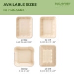 [100개]하 트 팩 623 7G 22 퇴비화 X 6 21 16 가능한 4 트레이 22oz Tray : 공간채움12