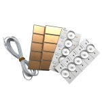 YUMENG 20PCS 3V SMD 램프 비드(광학 렌즈 플리터 포함) 32-65 LED 수리용 2M 와이어 라이트 스트립 부품 액세서리 : 영원테크