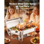 VEVOR CHAFING 접시 뷔페 7 6L 8쿼트 풀 4팩 스테인리스 사이즈 체퍼 2 PACKS Full Size Pan 골드. : 블랙라벨1