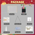 7가지 색상의 LED 메모 보드, 13 x10 드로잉 마커가 있는 라이트 업 드라이 이레이즈 부드러운 천, 걸이 체인 선물 - 5-12세 소녀용 미술 및... 