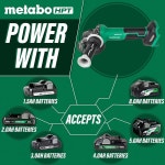 고속 전용, 멀티볼트 T 측면 본체 무선 750W 스위치 앵글 파워 그라인더, 안전 패들 스위치, 공구 18V G1812DFQ4 모터, 방진 4-1/2인치... 