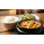 된장 찌개 한식 호박 두부 청국장 구수한 코리아 소울 K 푸드 식당 음식 파르텔 벽지 시트지 롤스크린 : 으뜸데코