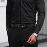 엔조잇 G5044 도치기 가죽 남성 벨트 정장 오토락 대형 비다공성 순정 비즈니스 레저 심플 럭셔리 클래식 조절 가능한 길이 A... 