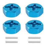 풀-4피스 육각형 결합기 휠 림 헥스 7mm 업그레이드 금속 어댑터 (1/18 Wltoys A949 타이어용) : 우림 산업