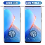 삼성 호환 갤럭시 S20 울트라 5G LCD 디스플레이 G988 디지털 터치 스크린 G988B/DS + 프레임 교체 용 S20 울트라 슈퍼 Amoled 스크린... 