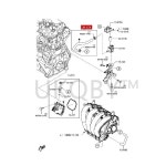 자동차공기흡입 MAZD LE ATEN 입구 매니폴드 배기 밸브 솔레노이드 호스에 한 PE0203색상0 : 코리아마트777
