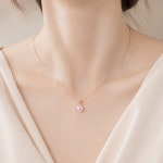 14k 진주 목걸이 펜던트 스와로브스키 진주 펜던트 : 퀸즈스