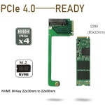 SSD 업그레이드 어댑터 앨리 변환 NVME 2280, ROG 앨리 게이밍 NVME M-키, 22x30mm-22x80mm, 4T 8T 와 호환, 90 도 M.2 : 골드 상사