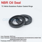 호환 5개 NBR 프레임워크 오일 씰 ID 26/27mm OD 34-72mm TC 니트릴 부타디엔 고무 가스켓 링 커버 더블 립 스프링 포함 : 옹달새미