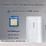LANJADA 300M 야외용 4G LTE 라우터 IP65 방수 SIM 카드 슬롯 탑재 WiFi 리피터 빌라 농장용 장거리 커버리지 : 프로팀종합상사3