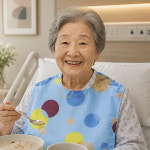 주식회사천성메디(청한노인전문요양원) | 하이메디 방수 앞치마 턱받이 물방울 성인 위생 환자 노인 식사 요양원 간병용품 : 미산의료기
