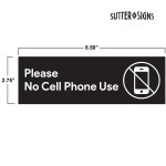 Please No Cell Use 스티커 사인 | 직장 안전 표지 카페 카운터 레지스터 차량 적재 구역 주유소 레스토랑 용 (2 개 팩) : 영원퓨처엠