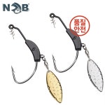 NGB 2g 고탄소강 크랭크 훅 금속 스푼 루어 바브드 오프셋 낚시 바늘 미끼 파이크 태클 : 화봉상사