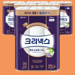 크리넥스 데코앤소프트 수딩플러스 3겹 화장지 27m, 30롤, 6팩 : 하기스월드