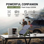 휴대용 발전소, 태양광 패널 포함, 1024Wh 1600W LiFePO4 배터리, 가정용 비상 전원, 야외 캠핑, RV, 태양광 발전기 : 드림유상사