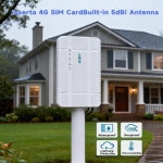 2025형  300Mbps 4G LTE 야외용 라우터 IP65 방수 SIM 카드 슬롯 탑재 WiFi 리피터 빌라 농장용 장거리 커버리지 : 프로팀종합상사3