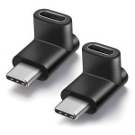 URWOW 직각형 C USB 3.1 어댑터 남성에서 여성으로 90도 연장 2팩 2 pack : 해피어마켓1