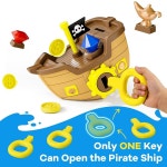 펀스케이프 풀 다이빙 장난감, 보물 해적선 보석, 워터 게임 / W 동전 플레이 열쇠 Pirate Ship : 여름볕뉘
