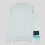 존스메들리 코리아 코튼 니트 남성 라운드넥 클래식 프리미엄 HARBIRD Cloud&Skipper Blue&Navy : 존스메들리