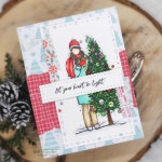 소녀와 나무 스탬프 스크랩북 공예 제작자 사진 앨범 템플릿 수제 장식 1. F8566-stamps : 유라이프몰4호점