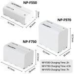 AMBITFUL NP-F550 LED 조명용 충전식 리튬 이온 백색 배터리 2200mAh 비디오 라이트 : 가람글로벌01