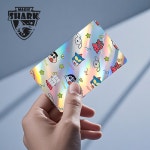 마법 상어 크레용 버스 학생 전면 커버 스티커 신용카드 스킨 홀로그램 직불카드 H1002 Large Chip : 알레비아