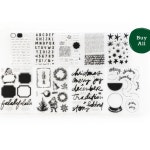 크리스마스 스탬프 스크랩북 다이어리 장식 엠보싱 템플릿 인사말 카드 수제 1. F7223-stamps : 유라이프몰4호점