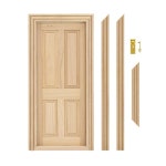 1/12 스케일 액세서리의 iLAND 나무 인형의 집 문 인형의 집 건축 자재 클래식 1 Classic Door w/ 3D Acry : 픽월드스타일