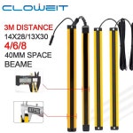 Cloweit 14X28 안전 라이트 커튼 RC H4004 6 8 0.23m 감지 거리 좁은 공간을 위한 초박형 격자 장치 보호 : 월드셀러플랫폼