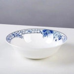 차이나 대형 수프 24 식 파인 백자 보울 좌종 스프 에지 특삼각클래식 식당 수저 9인치 국그릇 행복장미 1개 1종 : 히스토스토어