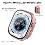강화 유리 스크린 프로텍터 충격 방지 하드 PC 보호 커버 iWatch Ultra 3/2 40mm(SE 3/2/6/5/4) : 백야마케트