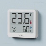 샤오미호환 DUKA Atuman 2.5 인치 LCD 전자 디지털 온도 습도 측정기 실내 날씨 센서 시계 : Areutemiseuseu
