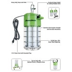 POWER PTLH59 하이 베이 (10피트) 작업 전원 12 상업용 000루멘 현장 라이트 임시 걸이 LED 100 100와트 작업 그린 360도 코드 7200... 