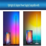 Govee H6076 LED 플로어 램프 음악 동기화 24W 2000 루멘 스마트 모던 스탠딩 조명 Alexa 전원용 AC 어댑터 : 주말의 여유 상점5