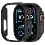 애플호환 Watch용 하드 PC 범퍼 케이스 2팩 울트라 3/2/1 49mm 초박형 보호 Black/Black 40mm : 백야마케트
