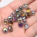 오스트리아 배 모양 크리스탈면 유리 모듬 비즈 DI 샹들리에 결혼식 10MM 스페이서 H1405 10X8mm 20pcs : 아우베안