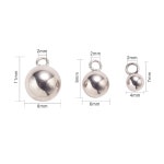 LIQUNSWEET 30개 3사이즈 스틸 주얼 펜던트 엔드 8MM 스테인리스 당글 라운드 1 Flat nd_Steel_6x2mm_100 : 바른길가게