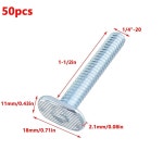 ANTRADER 6CM 4인치 8CM 범용 트랙 20 2인치 슬롯 길이 볼트 실버 트랙용 1/4 20 2 1/4 : 바른길가게