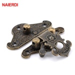 4pcs 골동품 청동 Hasp 버클 미니 핸들 상자 장식 케이스 래치 나무 캐비닛 쥬얼리 Small size : 철물일상002