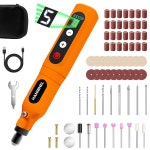 디지털 디스플레이가 포함된 미니 하니벨 000 키트 5단 71 18 액세서리 속도 무선 Orange cordless : 바른길가게