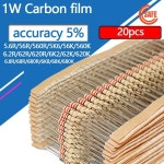 20pcs 1W 탄소 필름 저항기 5.6 6.2 6.8 Ohm R K 5% 0.1R-1M : 트랜드상사