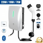 전기차 22KW 월박스 3상 EV 타입2 IEC62196-2 J1772 소켓 5M 케이블 카드 포함 앱 지원 : 트레이드셀77