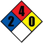 NFPA 704 0 5 사인 10 접착 4 x 비닐 프로판 10 2 플래카드 자가 다이아몬 : 아두성
