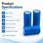 14250 3.7V 1200mAh 리튬 충전 셀 ER14250H 1/2 AA 1/2-R6 산업용 버튼 배터리 : 현원교역상사