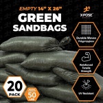 22 7KG 50파운드 14 35 20개 26인치 용량 66CM 그린 1 10 Sandbags Gr n : 다섯봉지