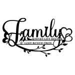 거실 주방 침실용 홈 데코 벽 블랙 메탈 패밀리 장식을 위한 BFORXRO 사인 Family Love : 에이디스트릿