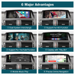 로드탑 무선 카플레이 BMW 시리즈 1 E81 E82 E87 E88 CIC 2008 2012 안드로이드 자동 미러 링크 에어플레이 오토링크 포함 : 제스135