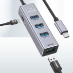 유무전원 C타입 USB 4포트 케이블 타입 노트북 PC USB포트 확장 허브 ML-UHC04 : 플렉스프리즘