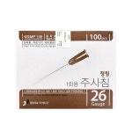 정림 26G 2 1/3(60mm) 장침 일회용 멸균 주사침 니들 100개입 : 메디신